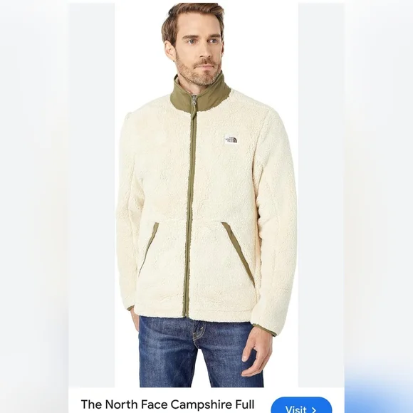 White Sherpa Mens Sherpa Jacket North Face The North Face Jackets